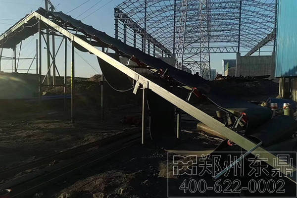 内蒙古大型煤泥烘干机设备基础建设现场