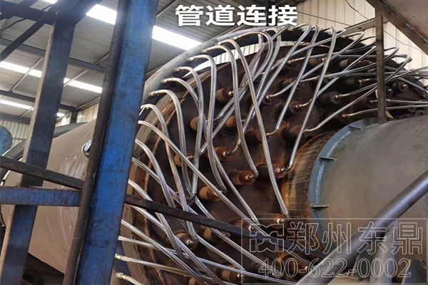 蒸汽煤泥烘干机安装实拍现场