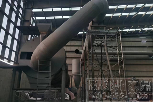 锰矿石烘干机生产线项目安装施工实拍