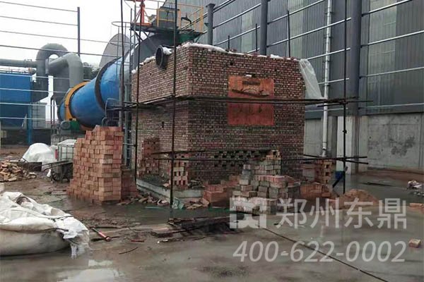 山西吕梁孝义煤泥烘干机安装现场