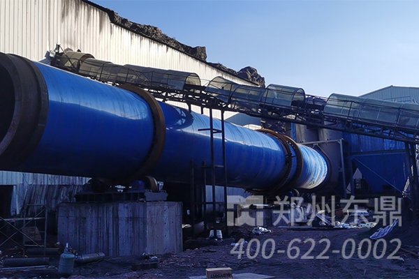山西大同煤泥烘干机设备安装现场