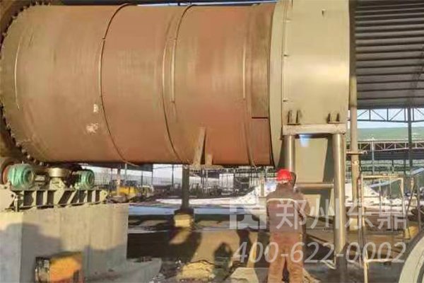 山西煤泥烘干机安装现场实拍